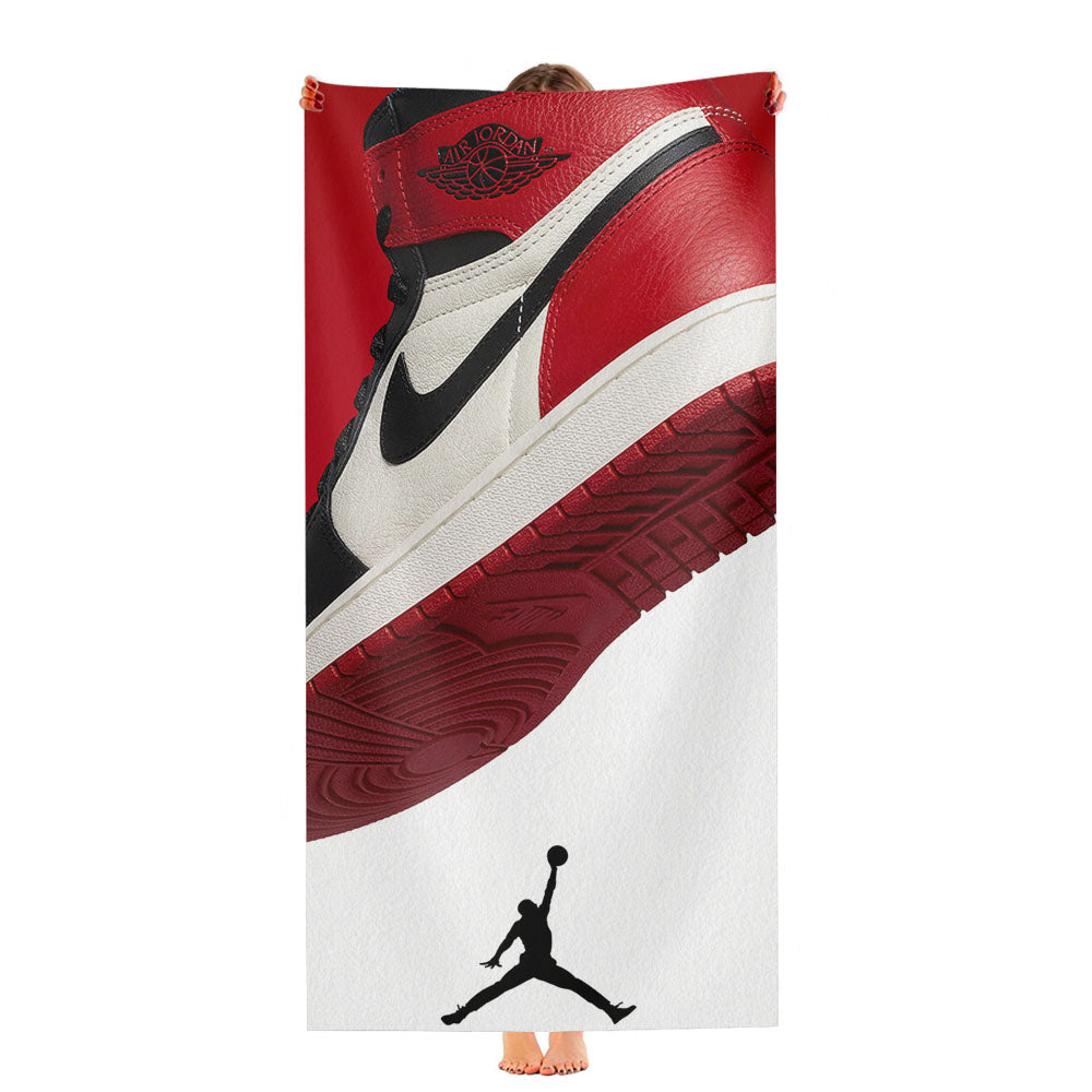 Jordan Retro Sneaker Ultra-Soft Luxury Bathroom Towels