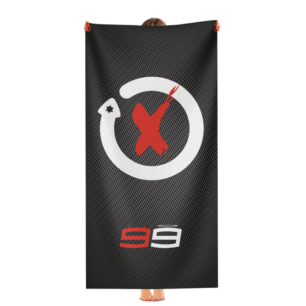 Jorge Lorenzo 99 X-Fuera Carbon Motogp Ultra-Soft Luxury Bathroom Towels