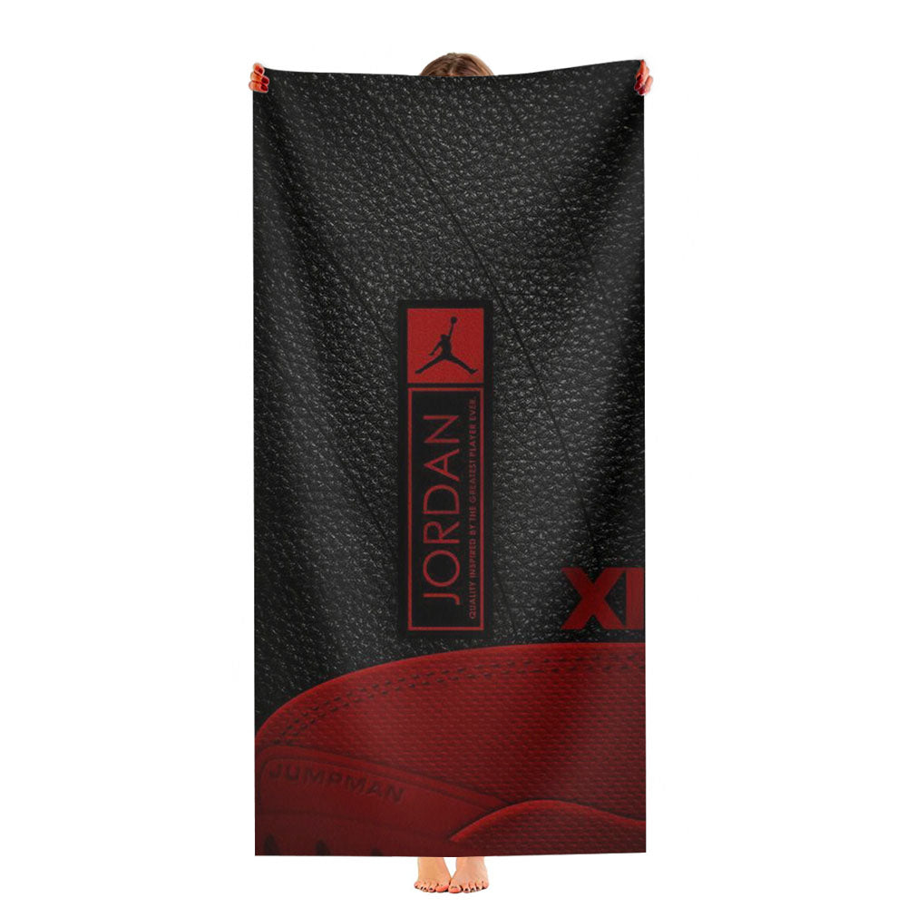 Jumpman Jordan Leather Style Pattern Ultra-Soft Luxury Bathroom Towels