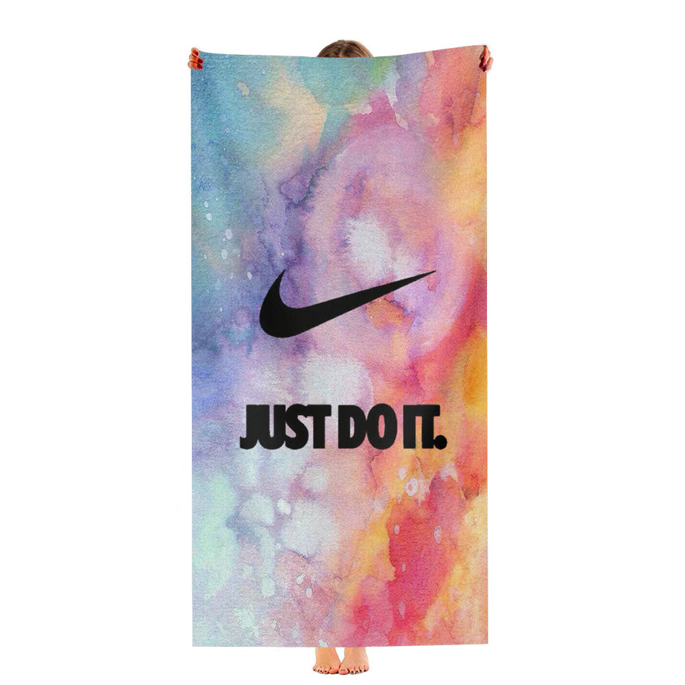 Just Do It Rainbow Art Nike Ultra-Soft Luxury Bathroom Towels