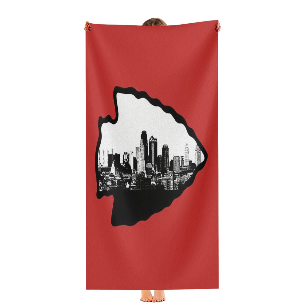 Kansas City Chiefs Emblem Ultra-Soft Luxury Bathroom Towels