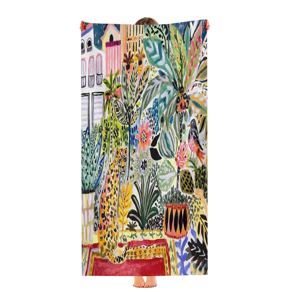 Karen Fields Tiger In The City Ultra-Soft Luxury Bathroom Towels