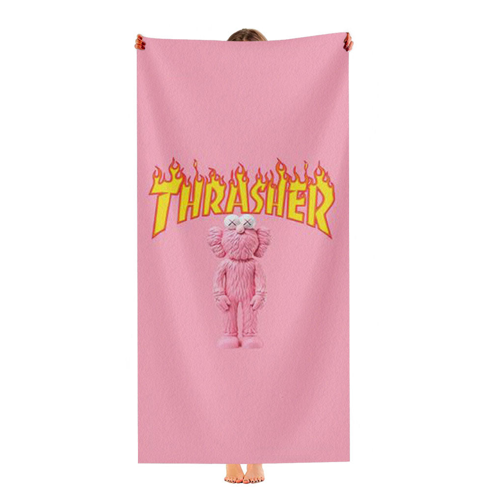 Kaws Pink X Thrasher Ultra-Soft Luxury Bathroom Towels