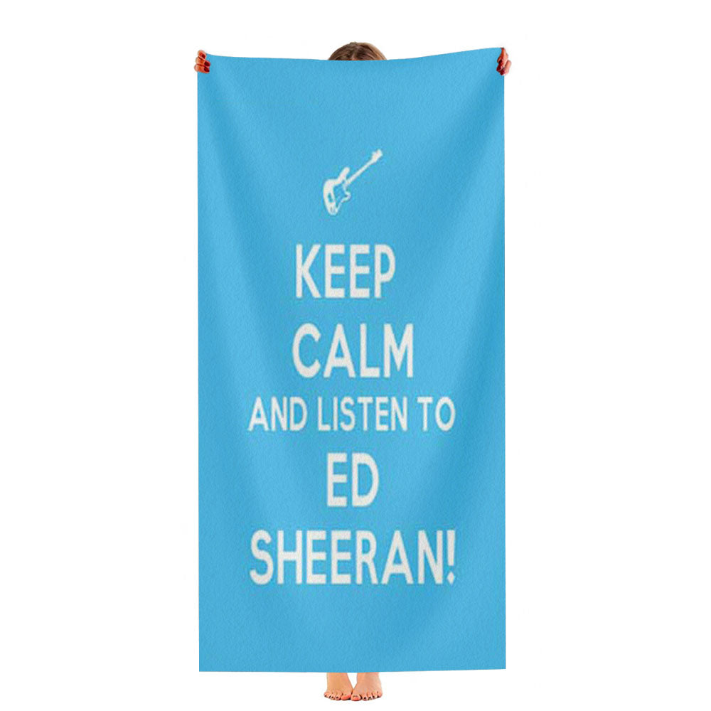 Keep Calm And Ed Sheeran Ultra-Soft Luxury Bathroom Towels