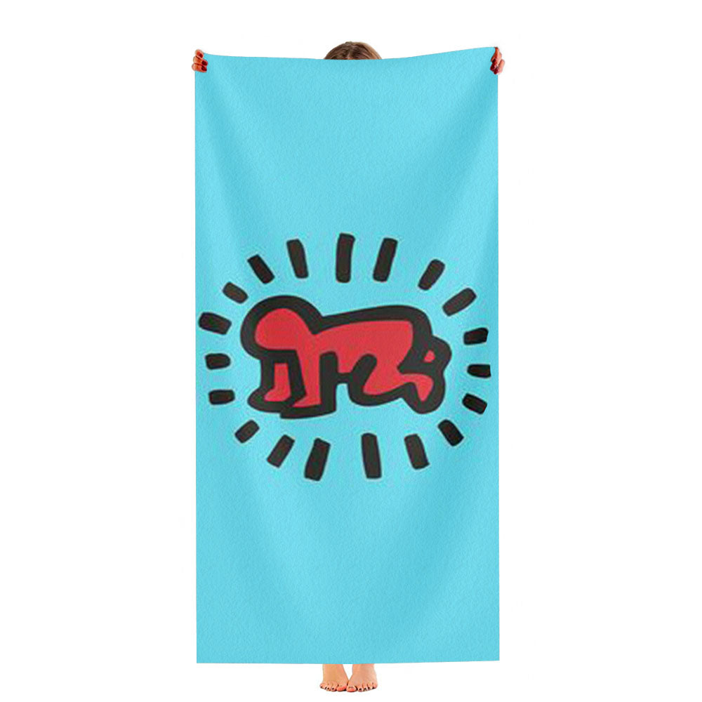 Keith Haring 2 Ultra-Soft Luxury Bathroom Towels