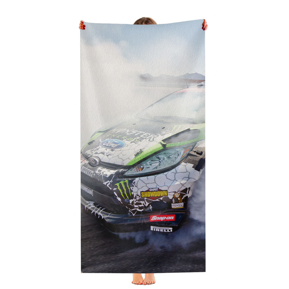 Ken Block Drifting Ford Car Ultra-Soft Luxury Bathroom Towels