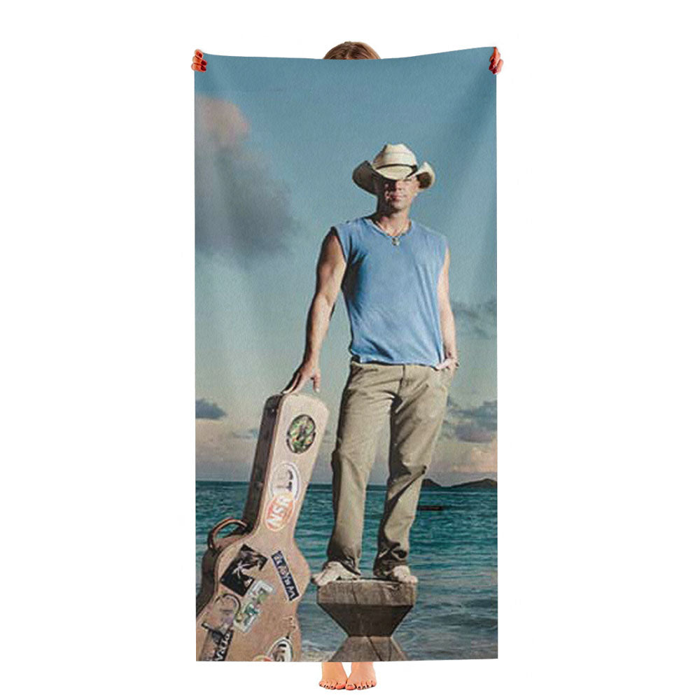Kenny Chesney Guitar Case Ultra-Soft Luxury Bathroom Towels
