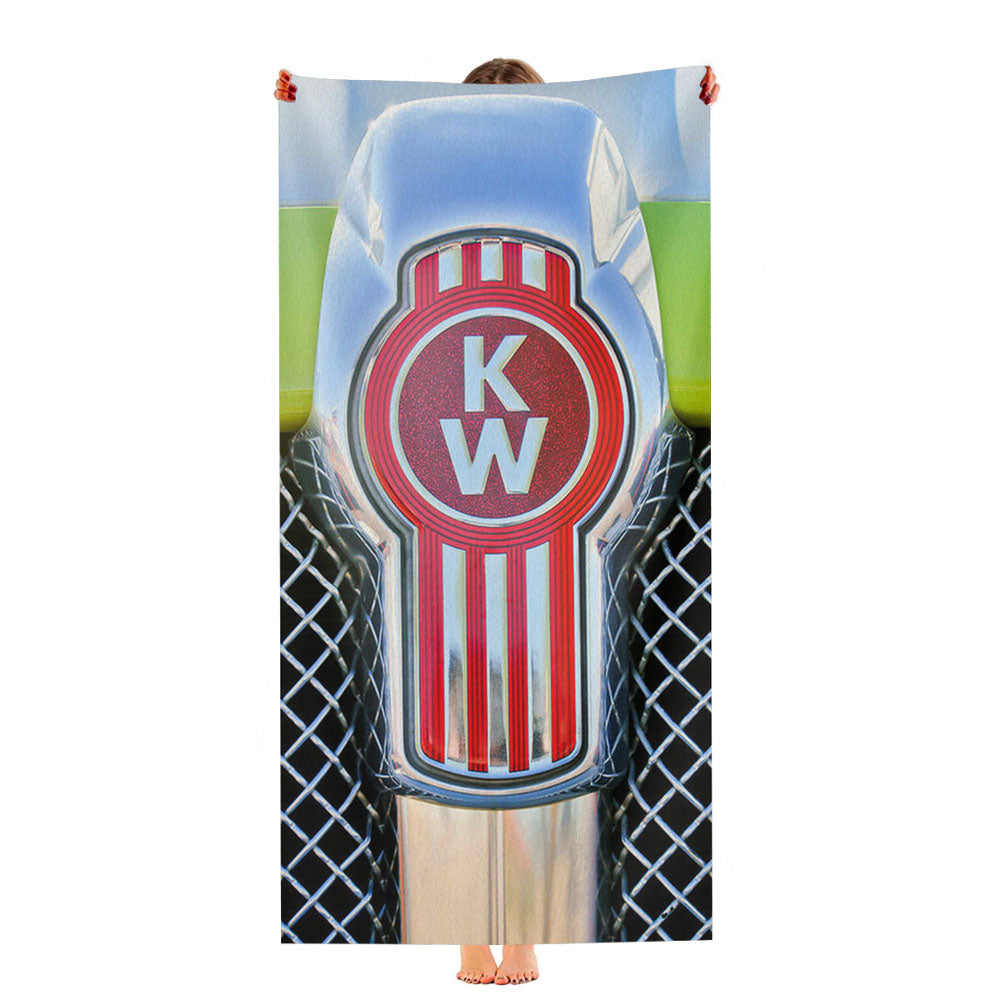 Kenworth Truck Emblem 1196C Jill Reger Ultra-Soft Luxury Bathroom Towels