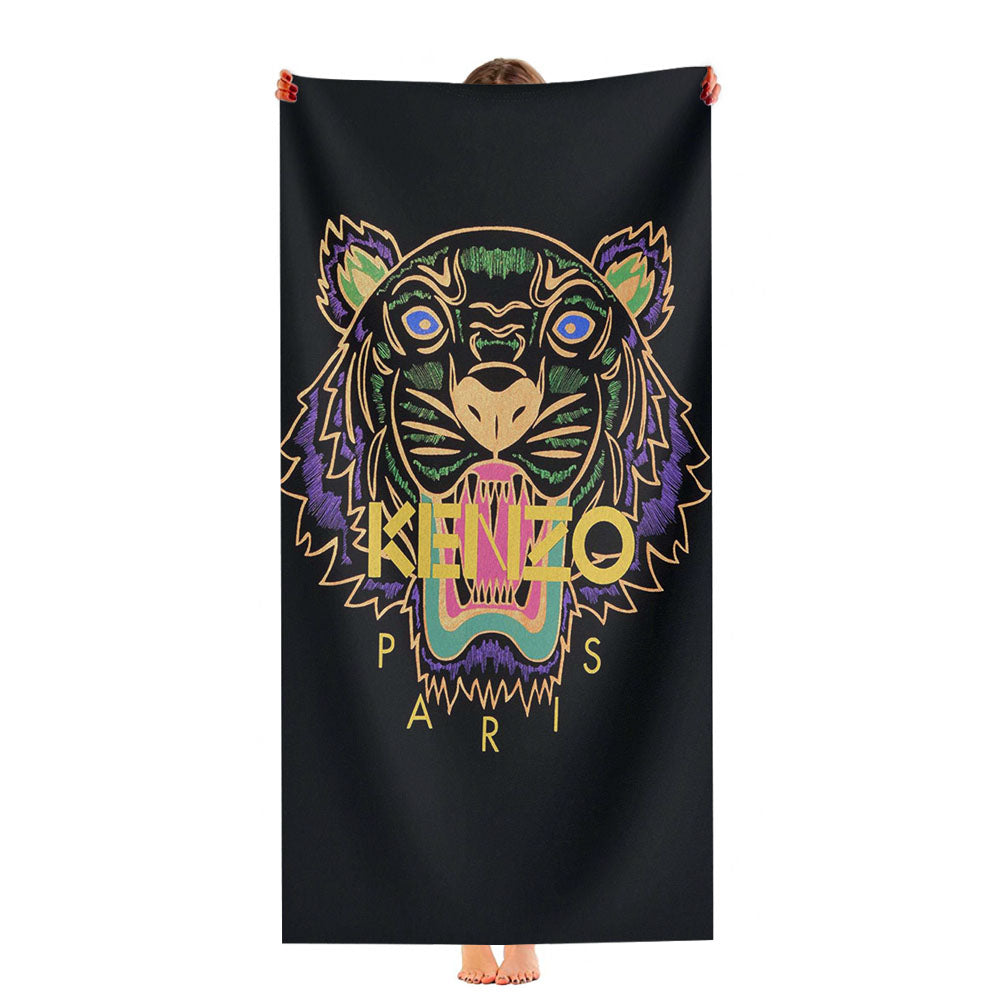Kenzo Paris Tiger Ultra-Soft Luxury Bathroom Towels