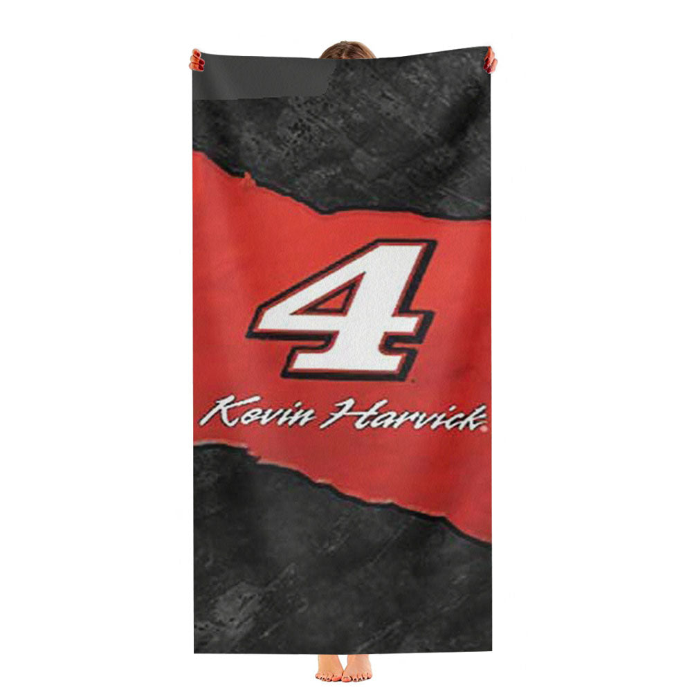 Kevin Harvick Red Strip Ultra-Soft Luxury Bathroom Towels