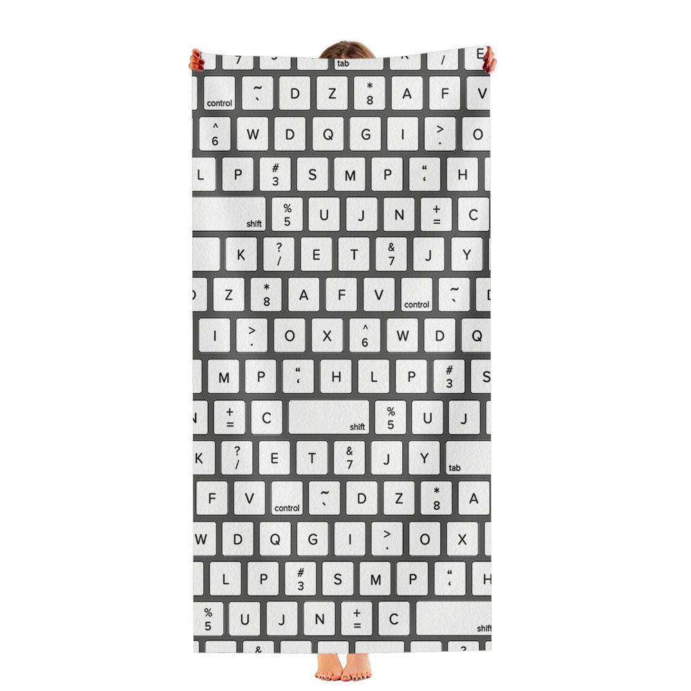 Keyboard Pattern Ultra-Soft Luxury Bathroom Towels