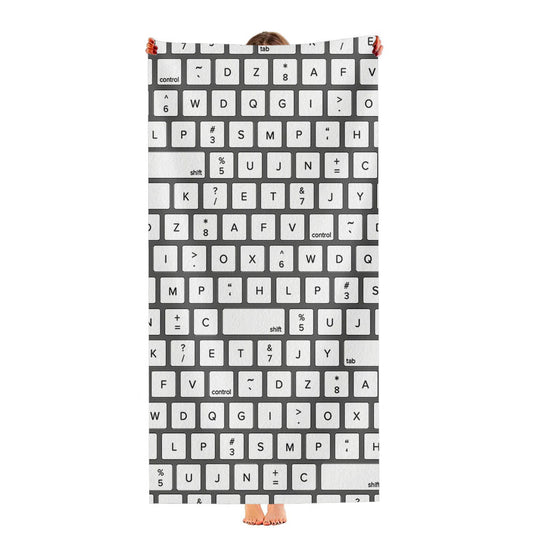 Keyboard Pattern Ultra-Soft Luxury Bathroom Towels