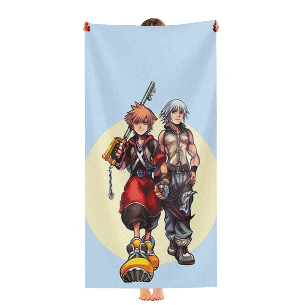 Kingdom Hearts Sora And Riku Ultra-Soft Luxury Bathroom Towels