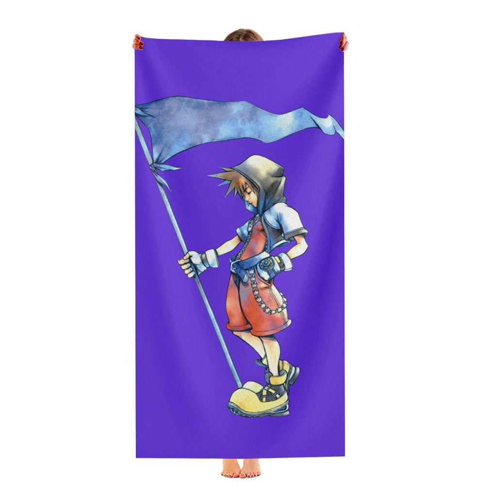 Kingdom Hearts Sora Flag Ultra-Soft Luxury Bathroom Towels