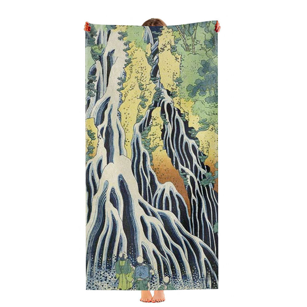 Kirifuri Falls In Kurokawa Mountain Ultra-Soft Luxury Bathroom Towels