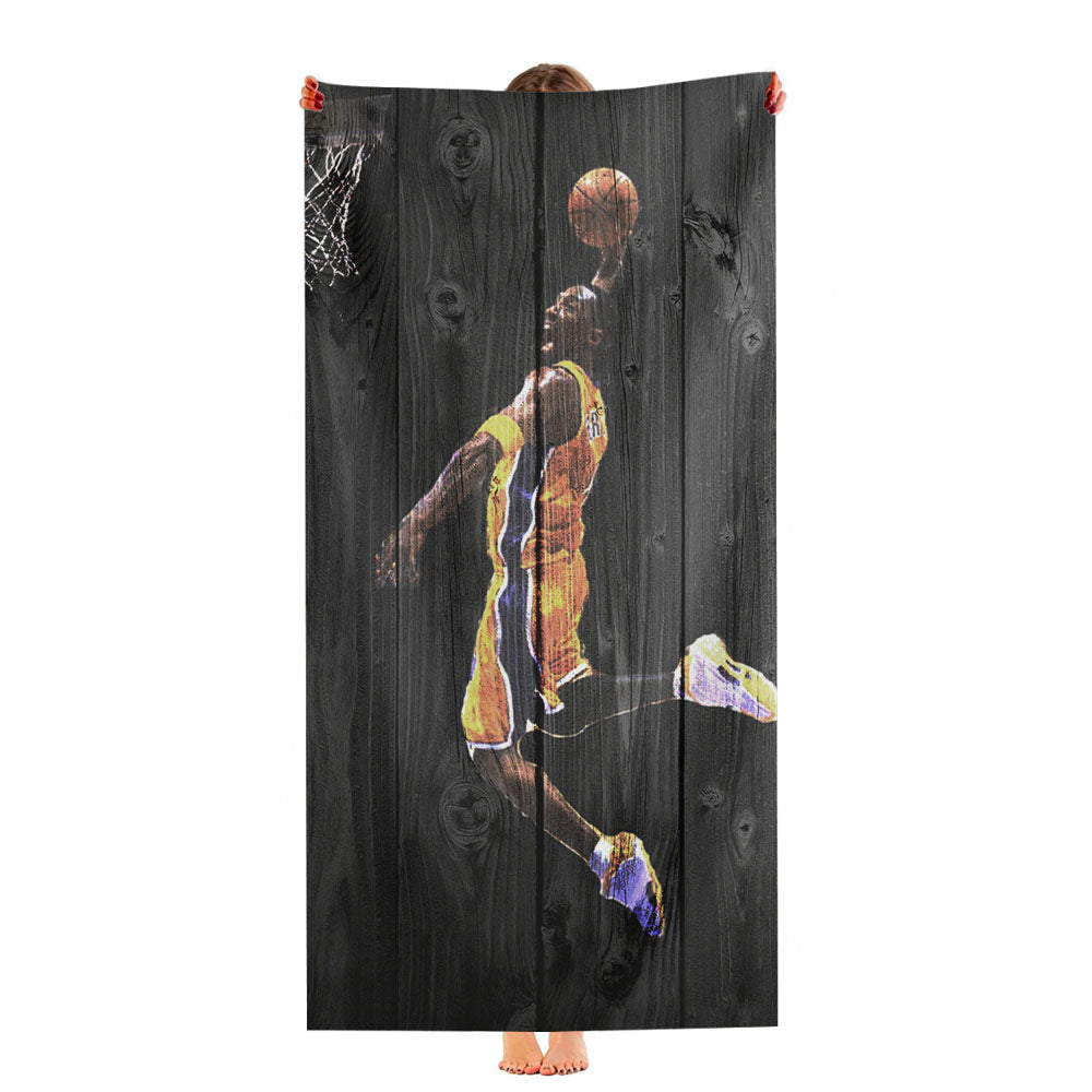 Kobe Bryant Dark Wood Ultra-Soft Luxury Bathroom Towels