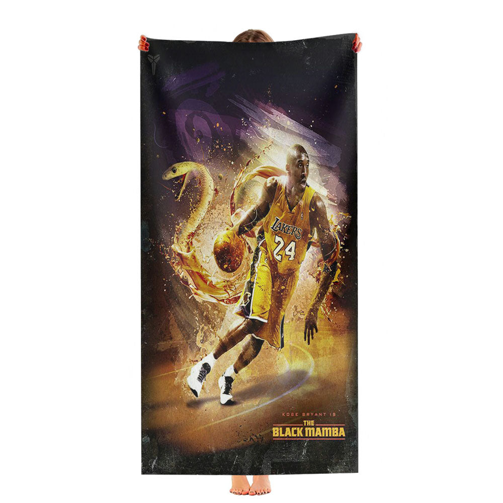 Kobe Bryant The Black Mamba Lakers Ultra-Soft Luxury Bathroom Towels