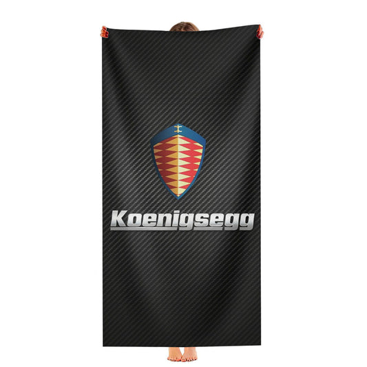 Koenigsegg Car Logo Carbon Ultra-Soft Luxury Bathroom Towels