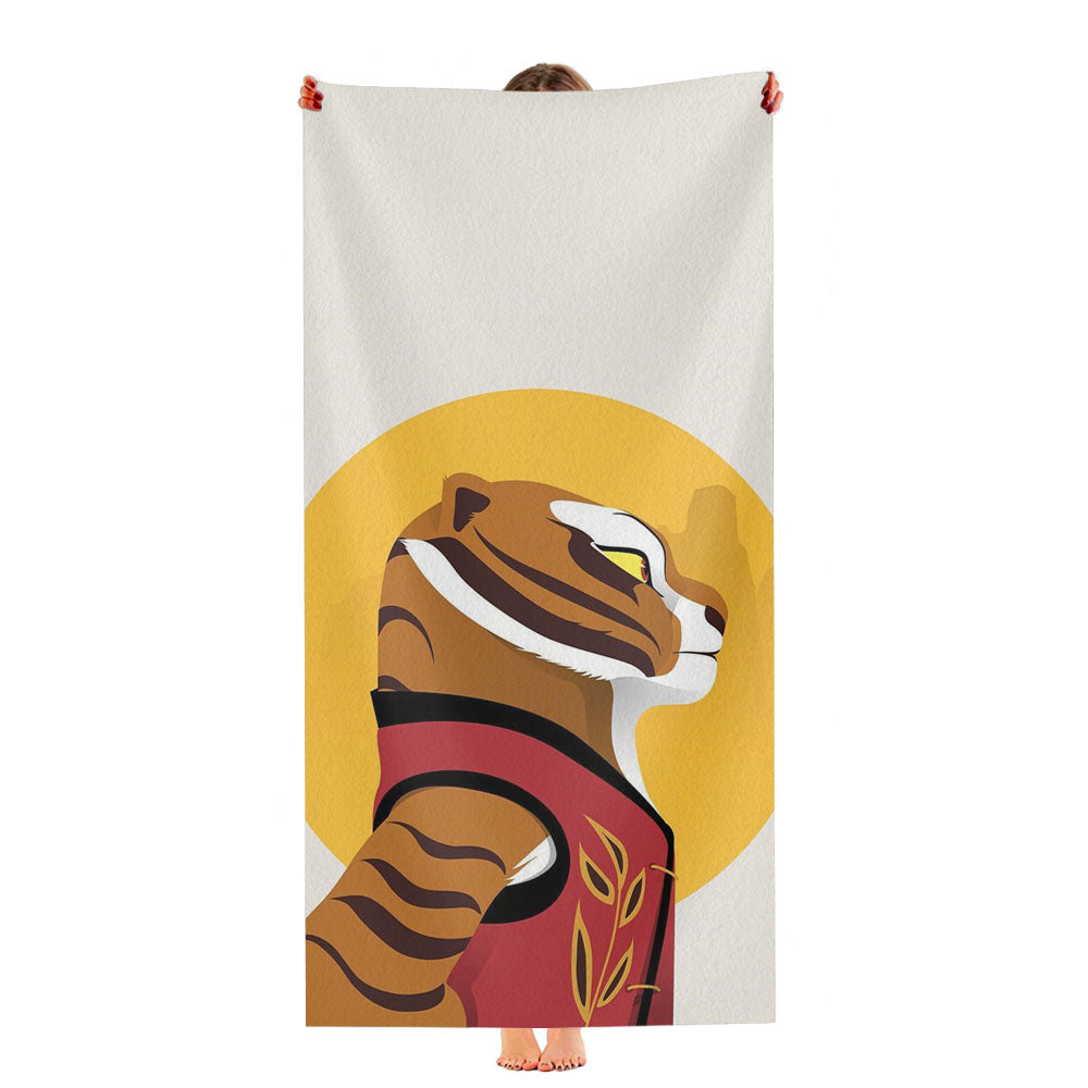 Kung Fu Panda Tigress Art Ultra-Soft Luxury Bathroom Towels