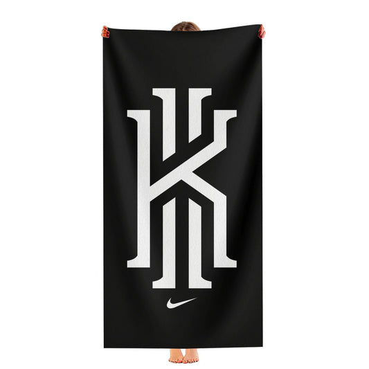Kyrie Irving Nike Black White Logo Ultra-Soft Luxury Bathroom Towels