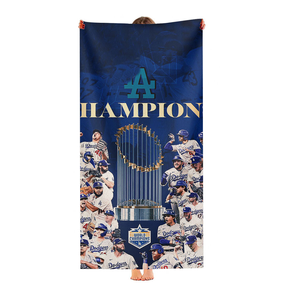 La Dodgers Champions Ultra-Soft Luxury Bathroom Towels