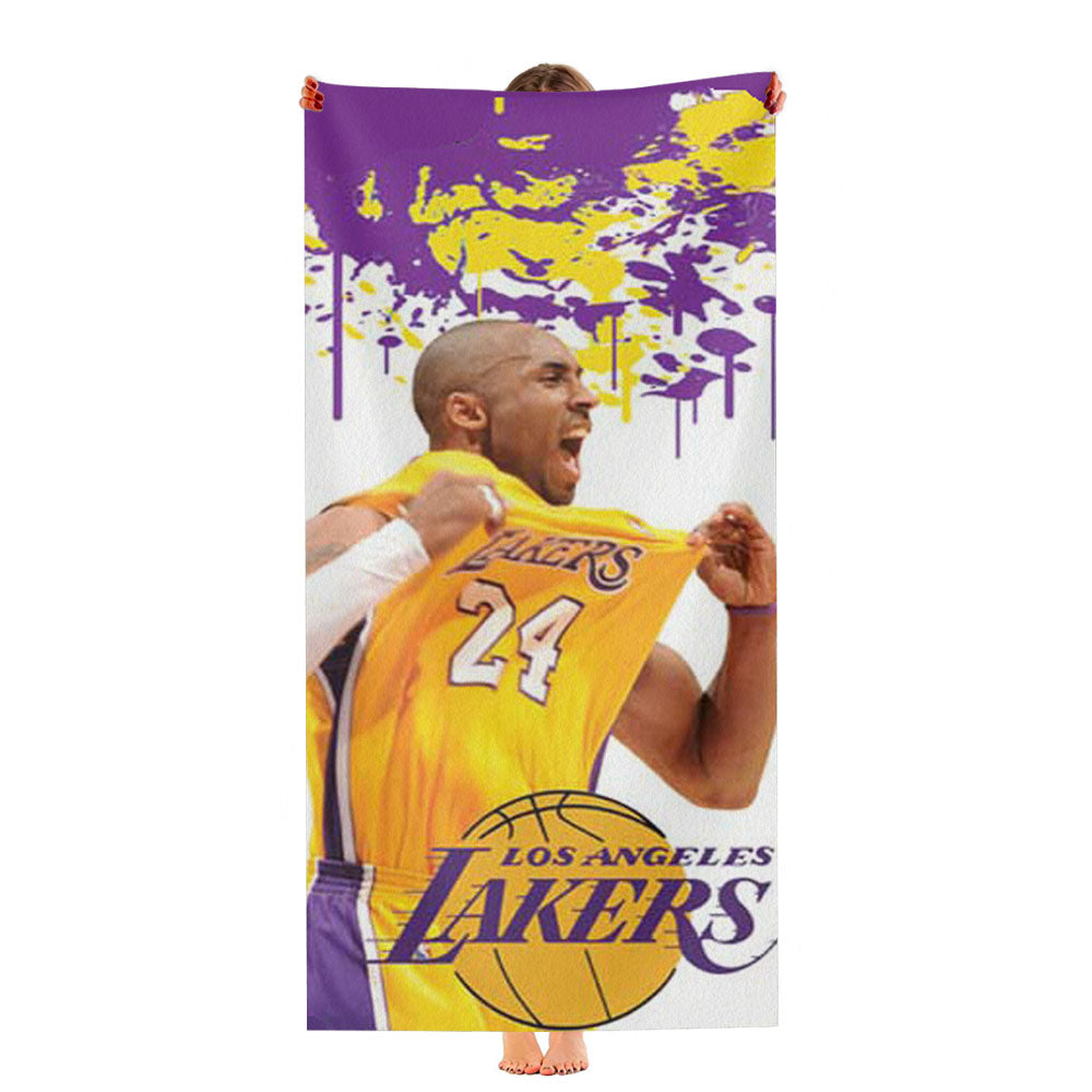 La Lakers Kobe Paint Splatter Ultra-Soft Luxury Bathroom Towels