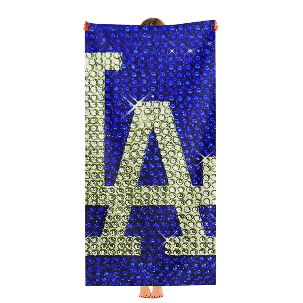 La Los Angeles Dodgers Diamond Ultra-Soft Luxury Bathroom Towels