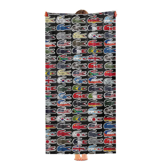 Lacoste World Flag Ultra-Soft Luxury Bathroom Towels