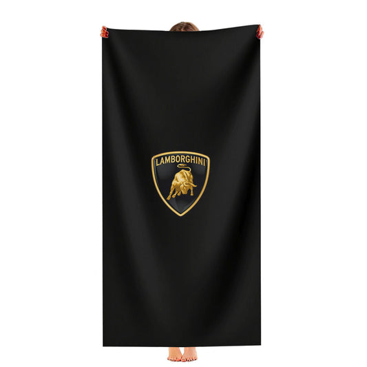 Lamborgini Logo Art Car Minimal Dark Ultra-Soft Luxury Bathroom Towels