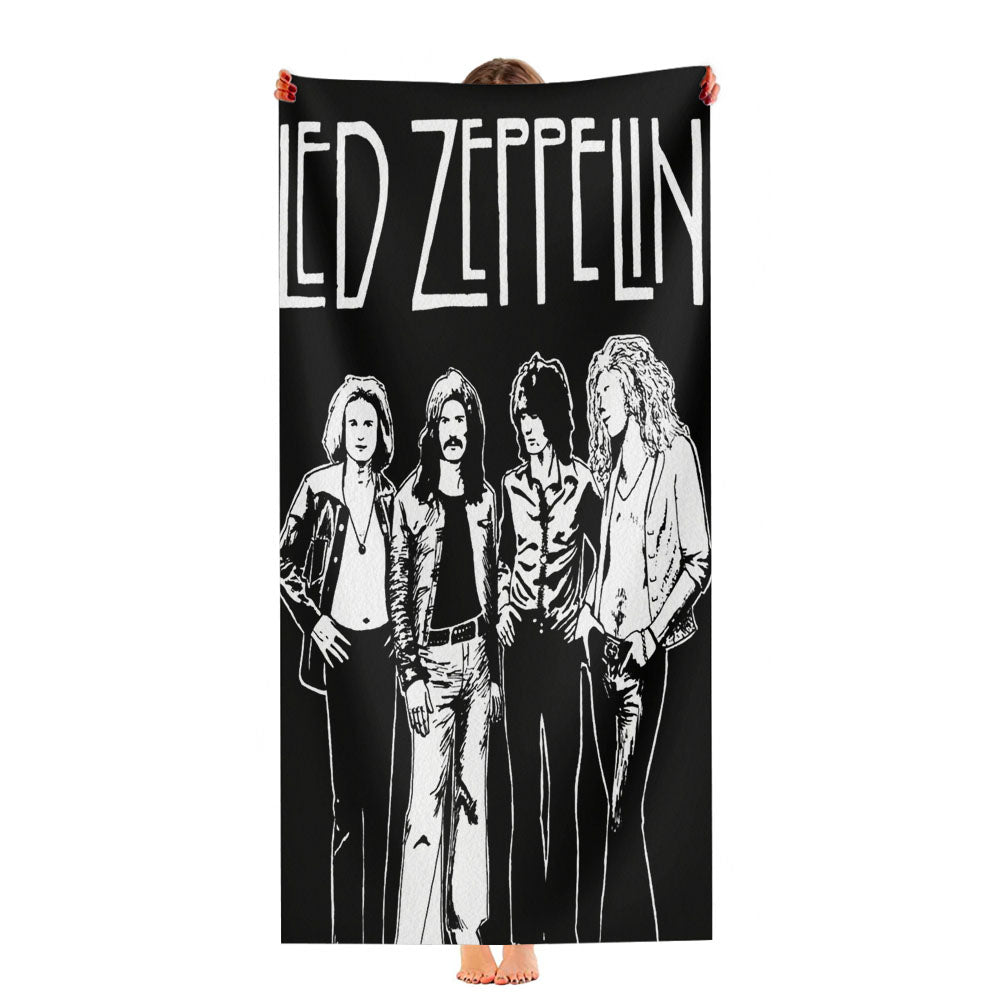 Led Zeppelin Poster Ultra-Soft Luxury Bathroom Towels
