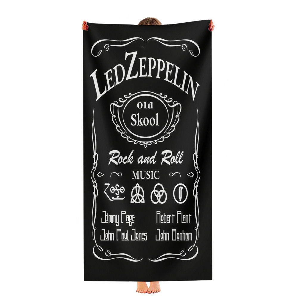 Led Zeppelin Rock N Roll Ultra-Soft Luxury Bathroom Towels