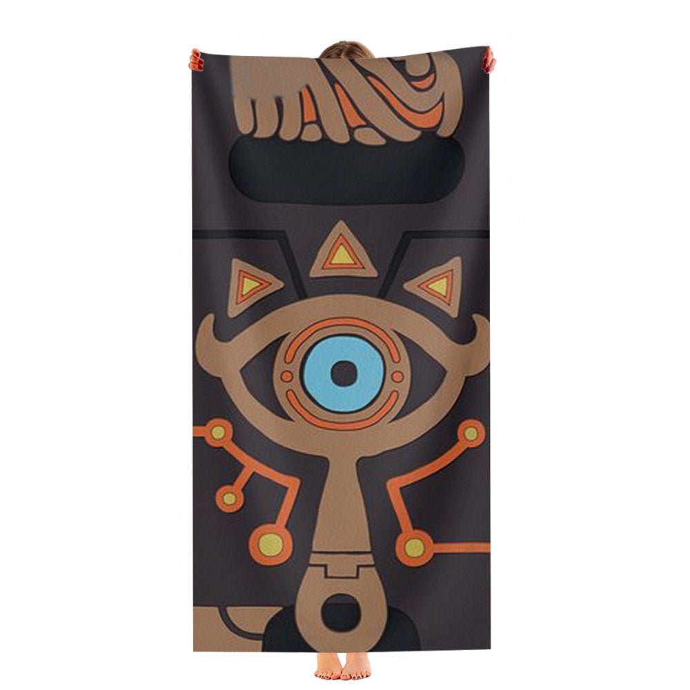 Legend Of Zelda Sheikah Slate Ultra-Soft Luxury Bathroom Towels