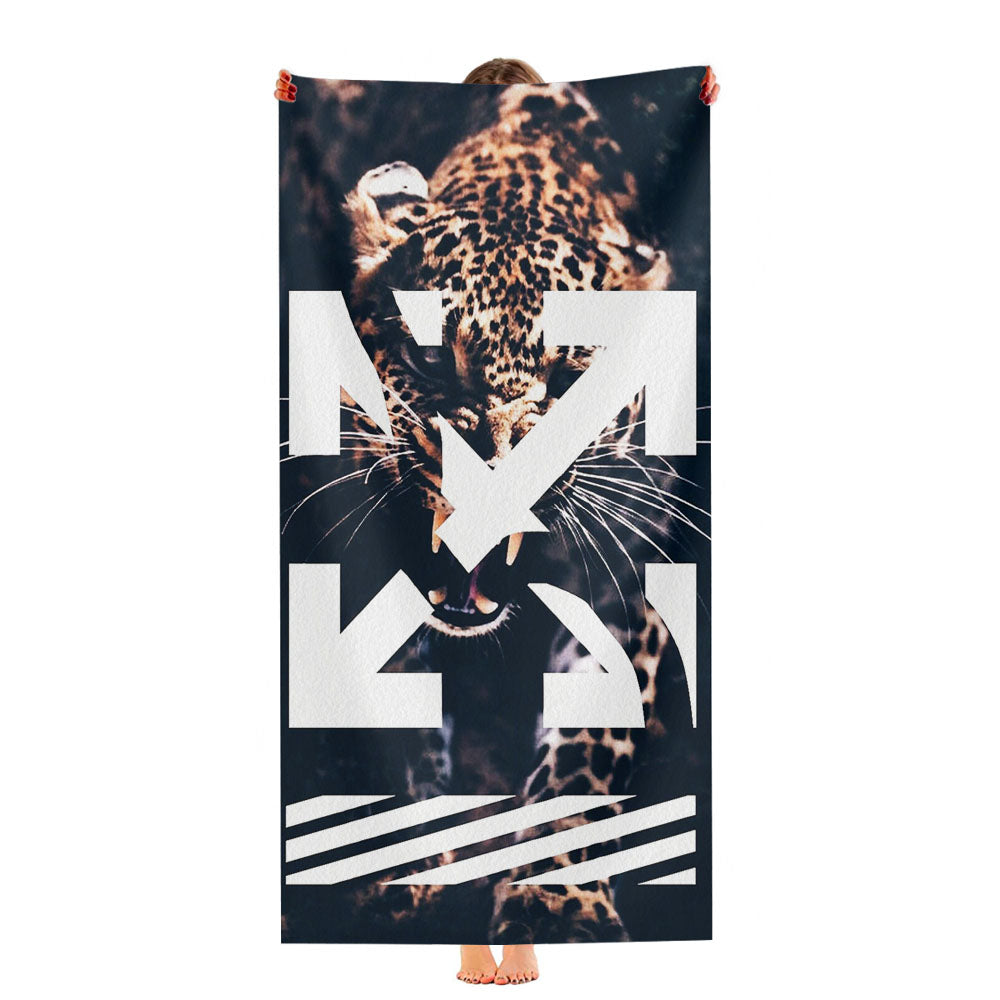 Leopard X Off White Ultra-Soft Luxury Bathroom Towels