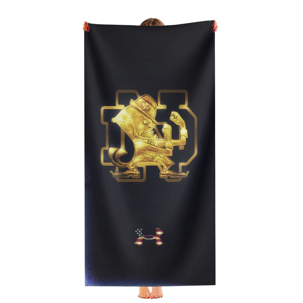 Leprechaun Gold Under Armour Notre Dame Irish Ultra-Soft Luxury Bathroom Towels