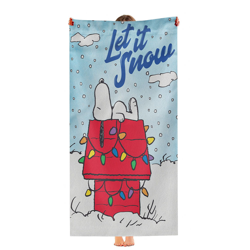 Let It Snow Snoopy Christmas Ultra-Soft Luxury Bathroom Towels