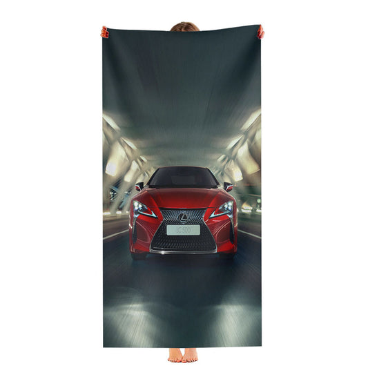 Lexus Red Car Logo Ultra-Soft Luxury Bathroom Towels