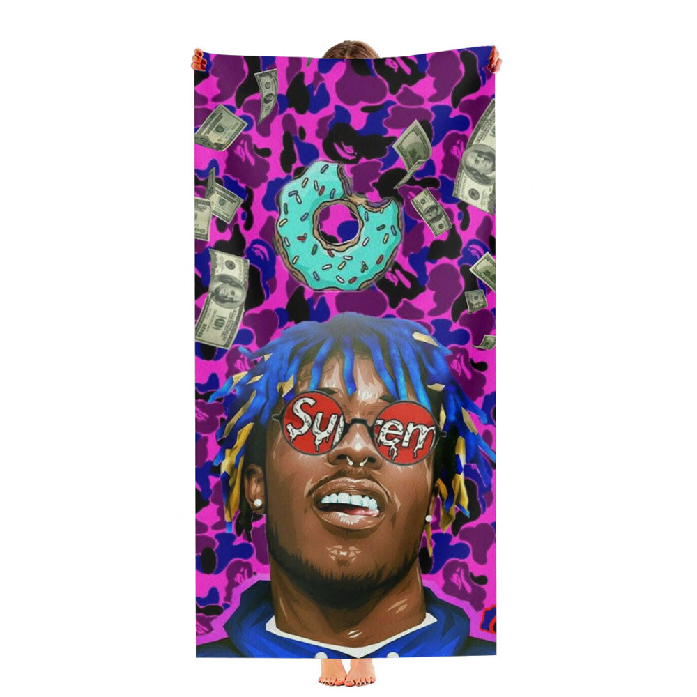 Lil Uzi And Donut Pattern Ultra-Soft Luxury Bathroom Towels