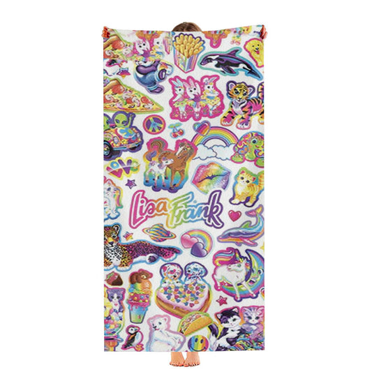 Lisa Frank Pattern Ultra-Soft Luxury Bathroom Towels