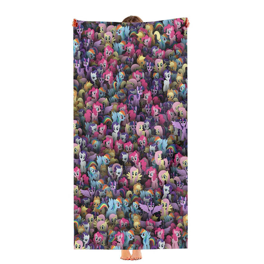 Little Horses Pony Cute Pattern Ultra-Soft Luxury Bathroom Towels