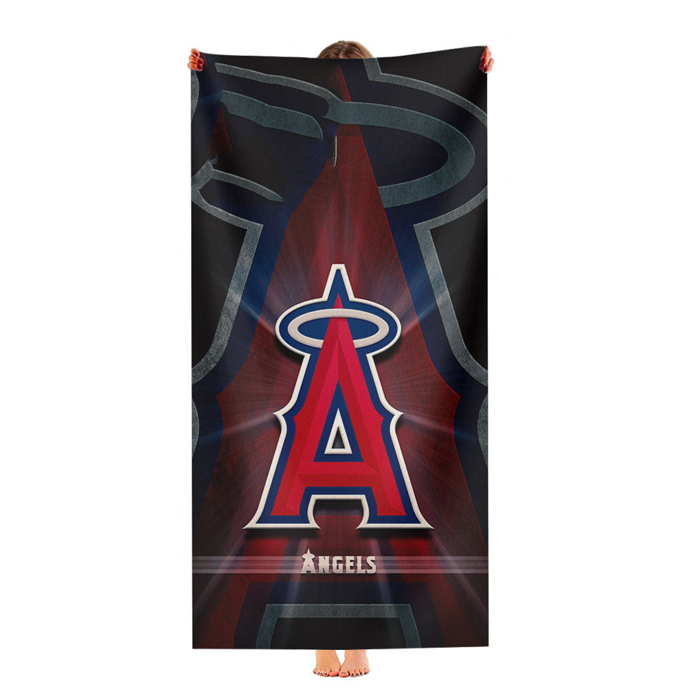 Los Angeles Angels Logo 9 Ultra-Soft Luxury Bathroom Towels