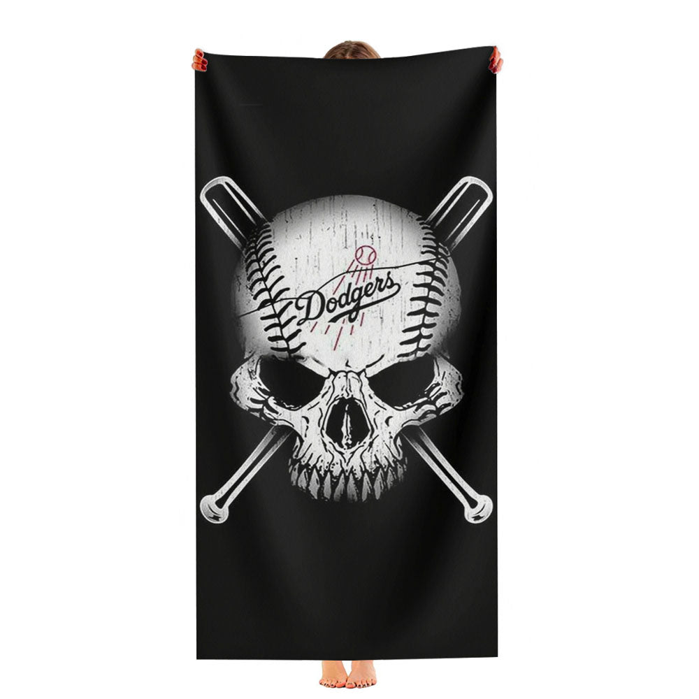 Los Angeles Dodgers Skull Ultra-Soft Luxury Bathroom Towels