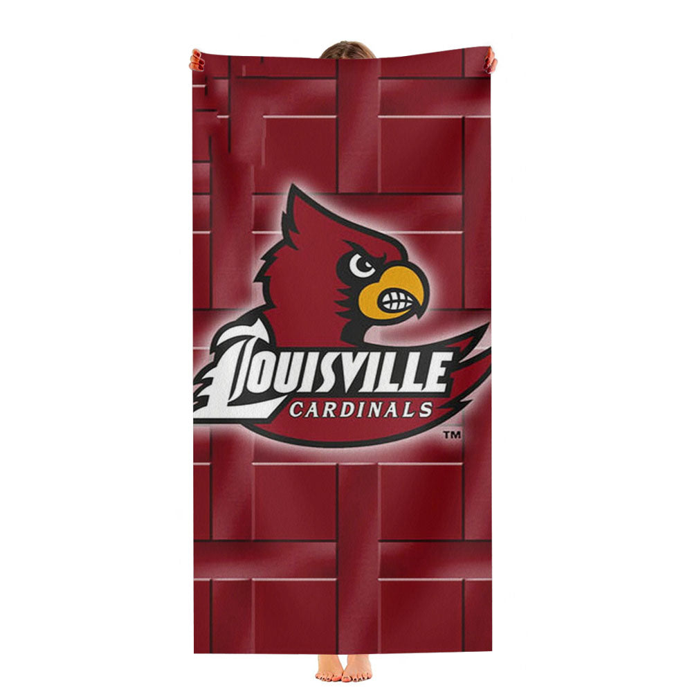 Louisville Cardinal Logo Ultra-Soft Luxury Bathroom Towels