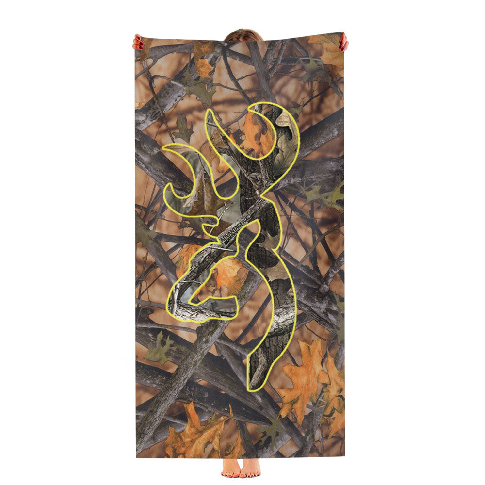 Love Browning Deer Camo Boy Ultra-Soft Luxury Bathroom Towels