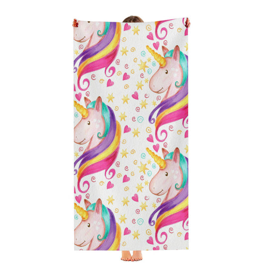 Love Unicorn Pattern Ultra-Soft Luxury Bathroom Towels