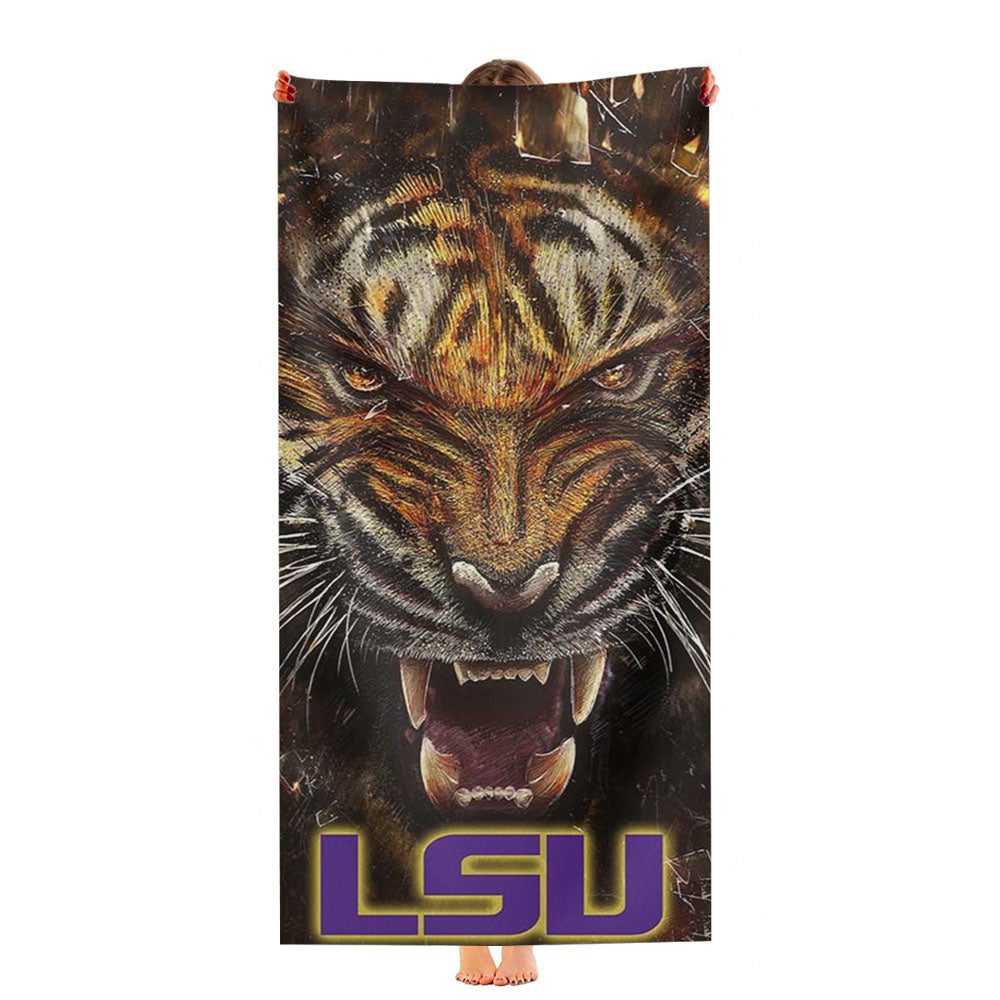 Lsu Tigers Ultra-Soft Luxury Bathroom Towels