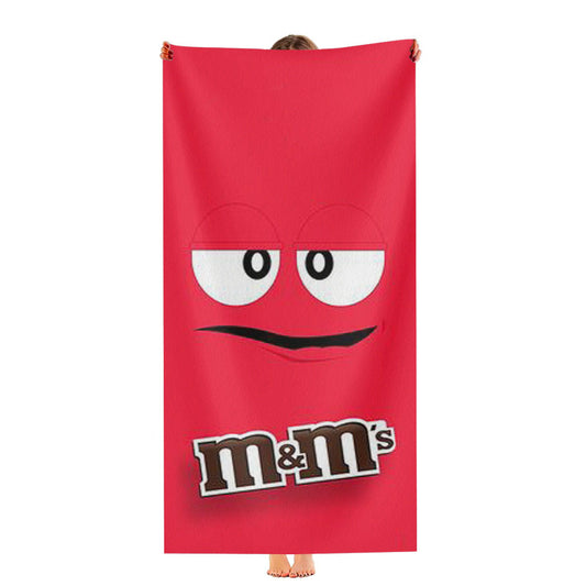 M&M'S Chocolate Mascot Face Ultra-Soft Luxury Bathroom Towels