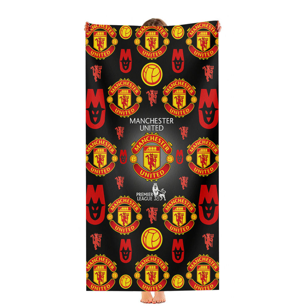 Manchester United Logo Pattern Ultra-Soft Luxury Bathroom Towels