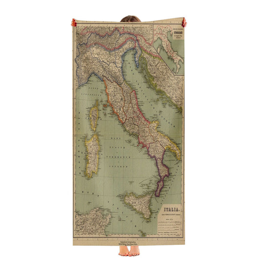 Map Of Italy From 1903 Ultra-Soft Luxury Bathroom Towels