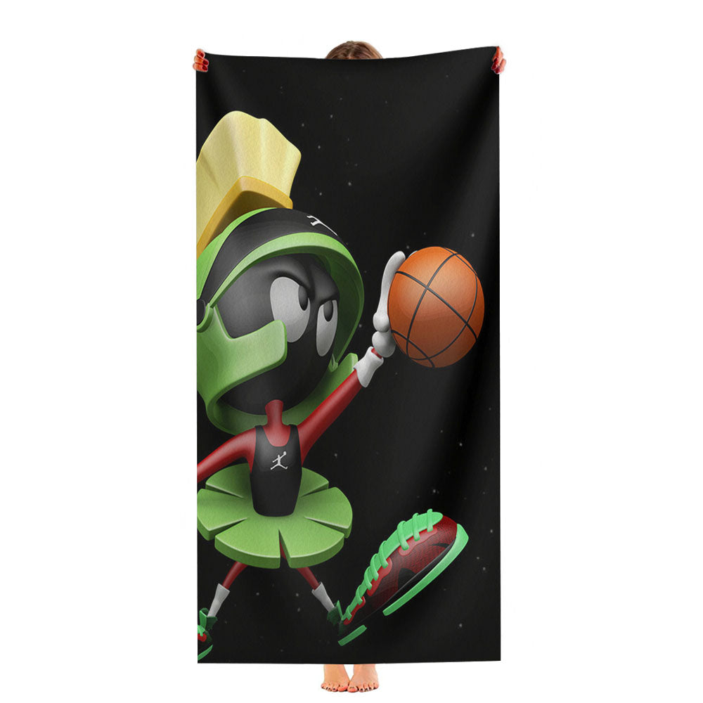Marvin The Martian Basket Jordan Ultra-Soft Luxury Bathroom Towels