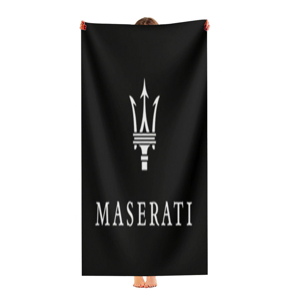 Maserati Cover Logo 2 Ultra-Soft Luxury Bathroom Towels